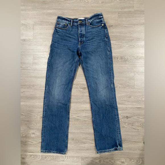 Madewell Alexa Chung High Rise Straight Classic Blue Women's Jeans - Picture 2 of 7